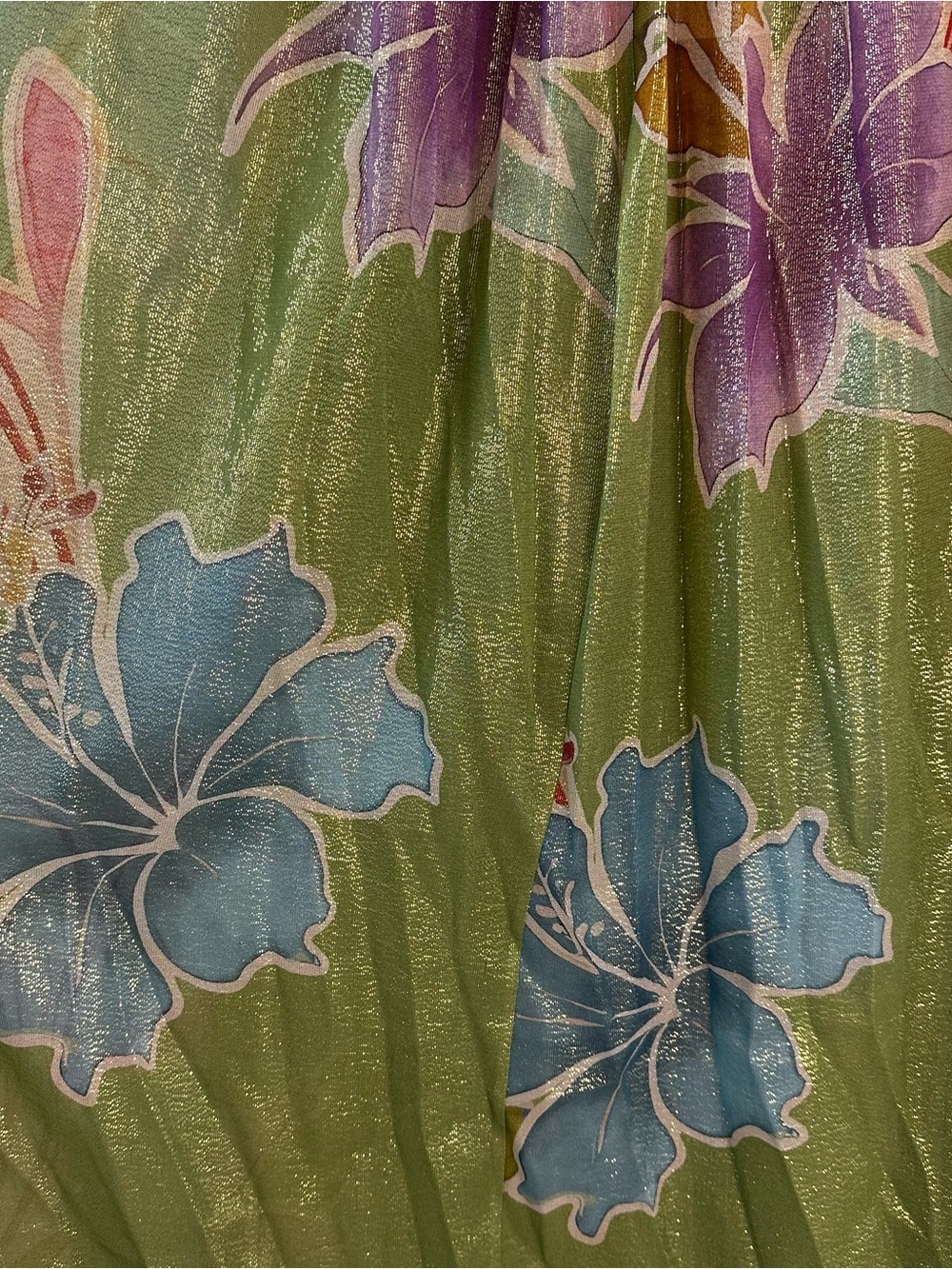 RETROFETE Rabel Hibiscus Kiwi Floral Maxi Cut Out Dress SZ S NWT - Picture 3 of 8